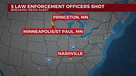 Five officers shot and wounded in Minnesota, authorities say; suspect not in custody
